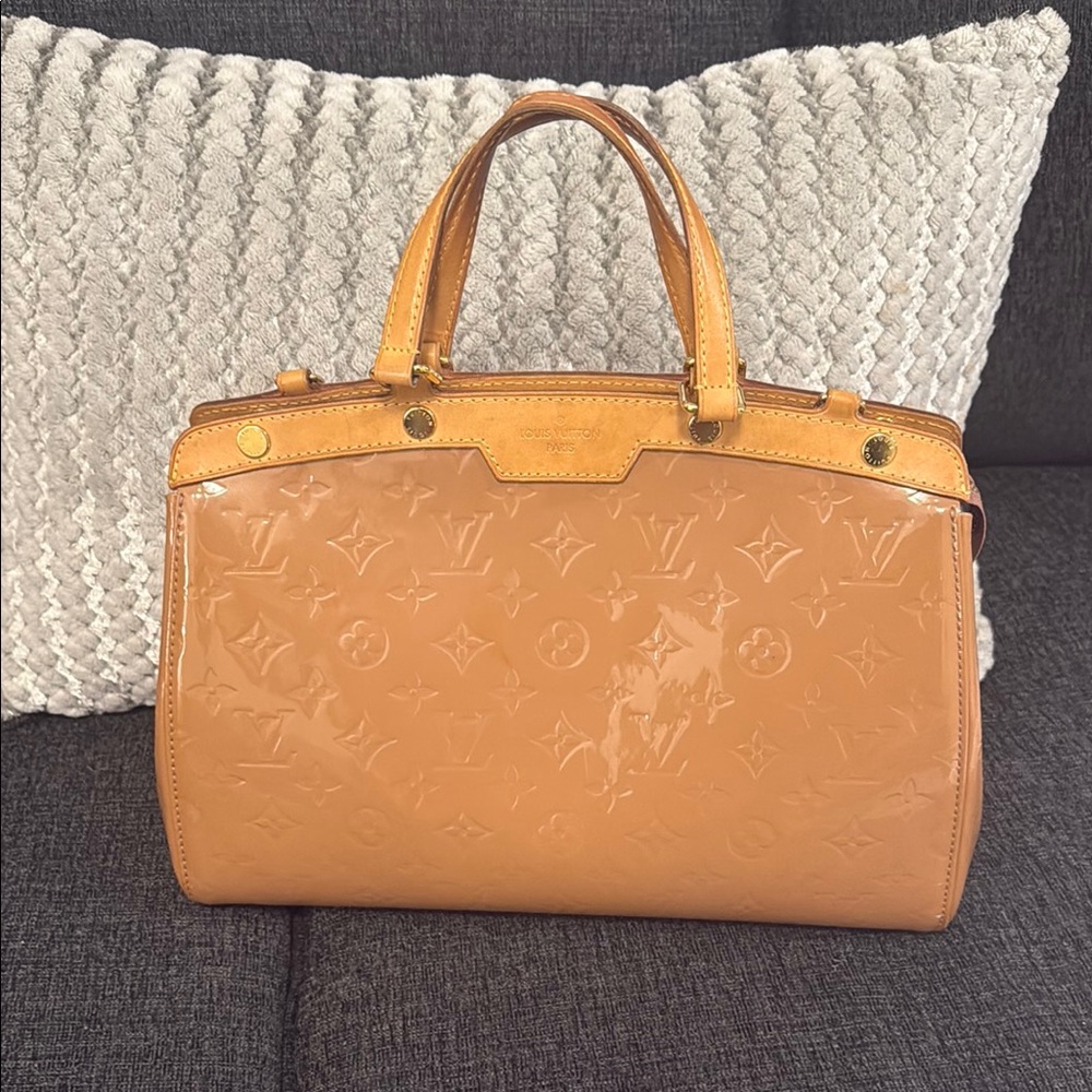 Louis Vuitton Tan Leather Satchel with Monogram PERFECT CONDITION